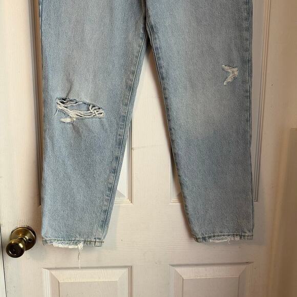 Betro Simone Size 29 Light Wash Distressed Button Fly Ankle Denim Jeans - Picture 5 of 7